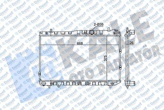 KALE 362730 Radyator Kia Cerato 1.5crdi 05>(Mt)[Brazing] [375x668x26]